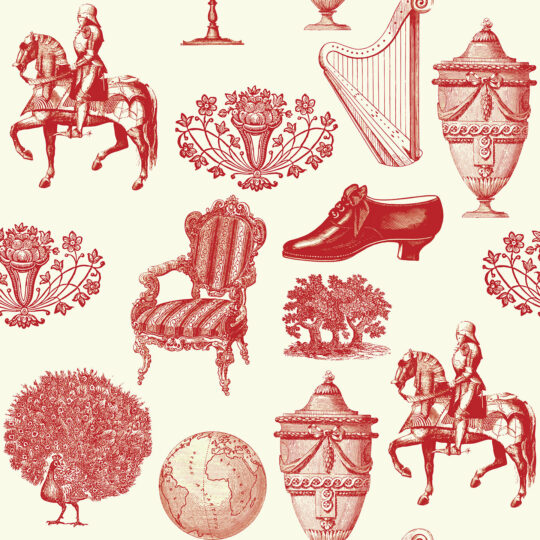 Retro Rouge Non-pasted Wallpaper for Walls by Fancy Walls