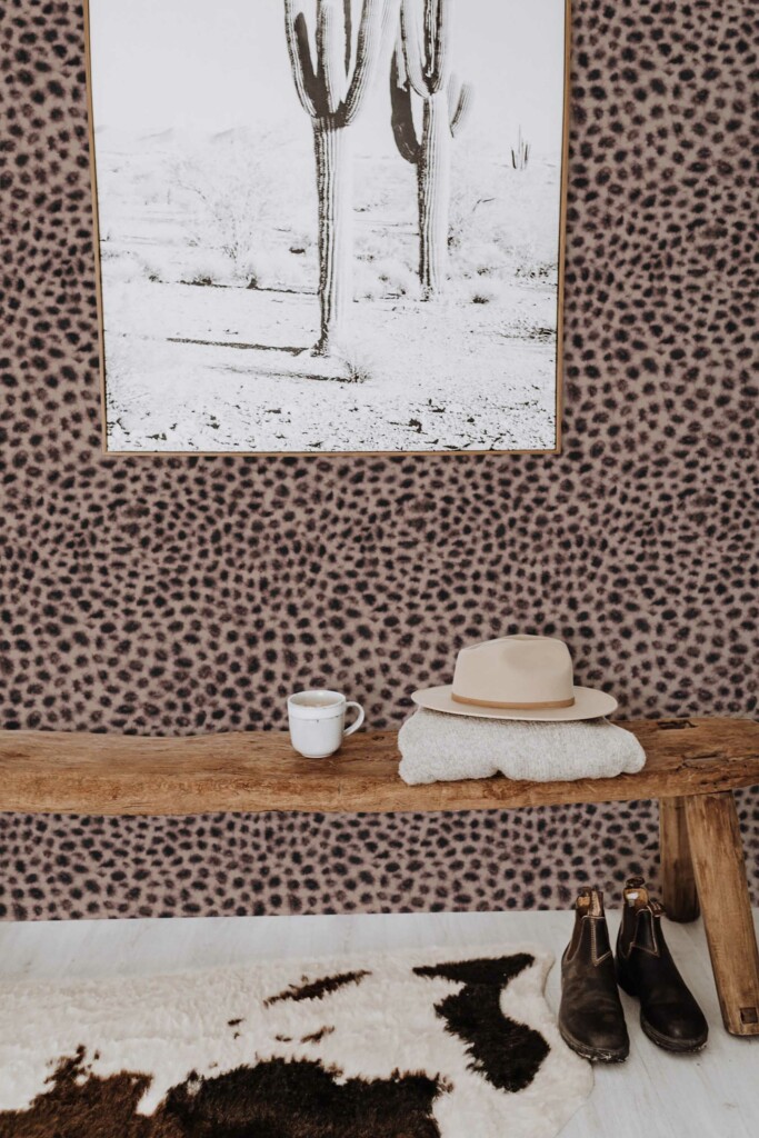 Fancy Walls Tie Die Leopard Brown removable wallpaper