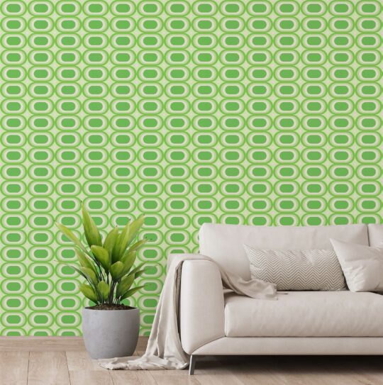 Green Vintage Harmony wallpaper for walls from Fancy Walls