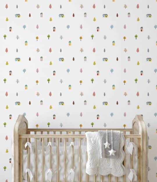 colorful nursery peel and stick removable wallpaper