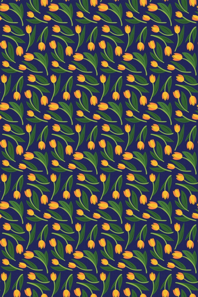 Fancy Walls Tulip Charm non-pasted wallpaper