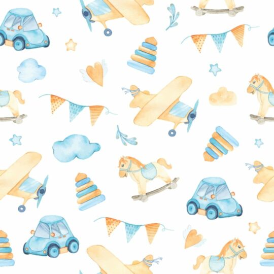Watercolor toy removable wallpaper