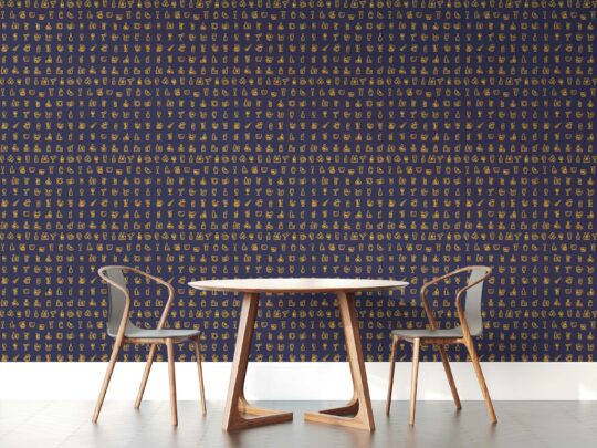 Modern Blue Cocktail Rhythm removable wallpaper from Fancy Walls