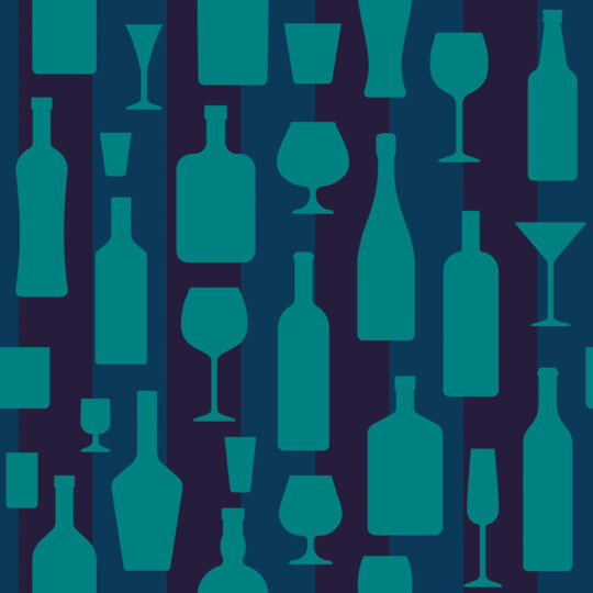 Bottle Silhouette Elegance self-adhesive wallpaper by Fancy Walls