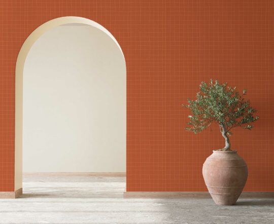 Wallpaper for walls: Terracotta Geometric by Fancy Walls