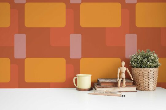 Traditional Terracotta Geometric design by Fancy Walls
