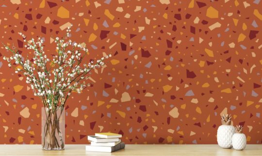 Fancy Walls removable Terracotta Terrazzo design