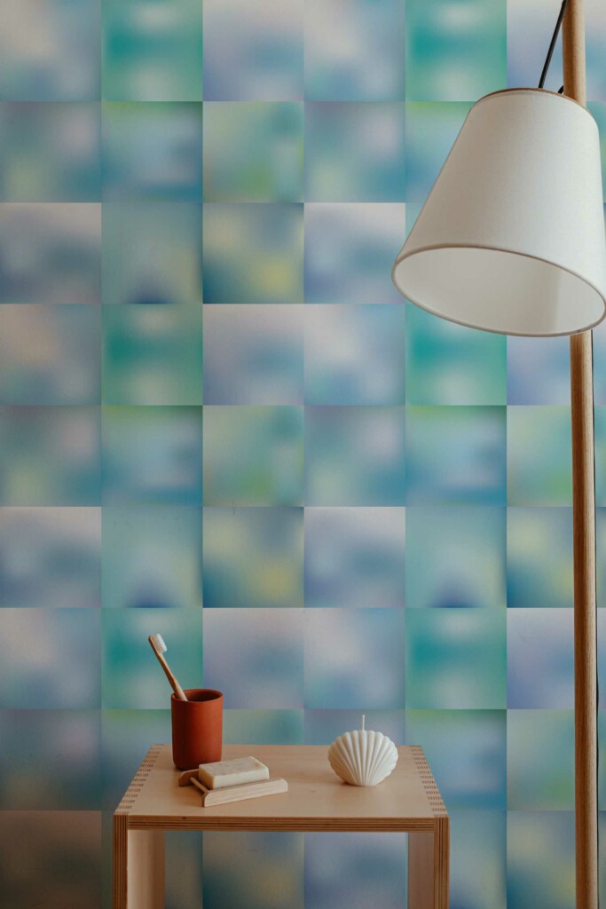 Blue Tile Serenity Self-Adhesive Wallpaper by Fancy Walls