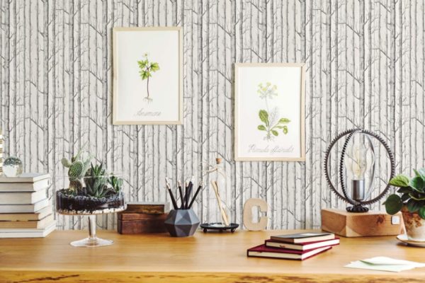 Seamless trees self adhesive wallpaper
