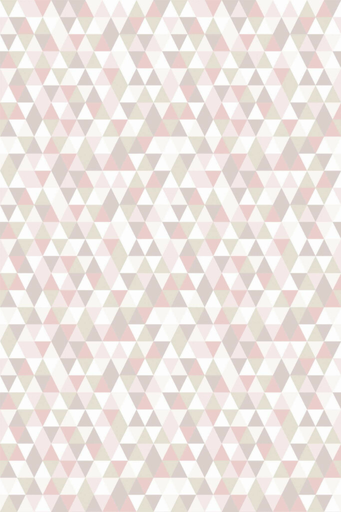 Pattern repeat of Triangle mosaic removable wallpaper design