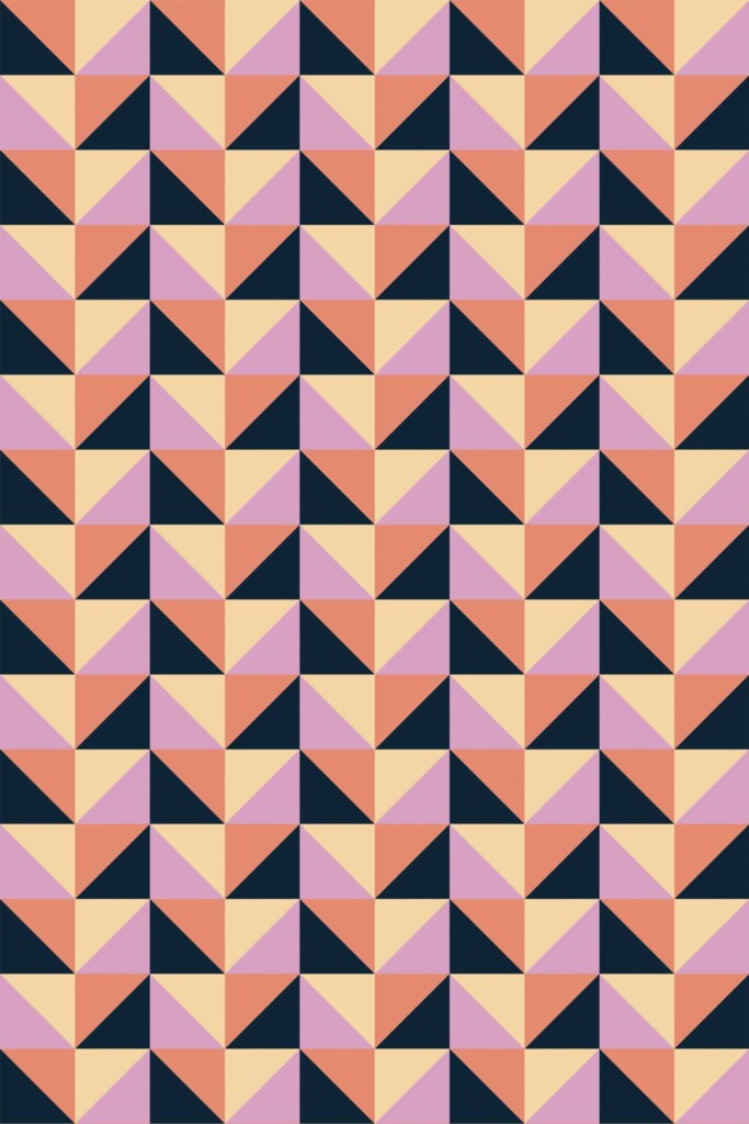 Pattern repeat of Triangle pattern removable wallpaper design