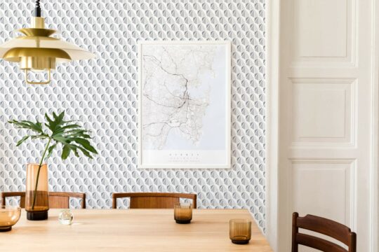 Gray modern geometric self adhesive wallpaper