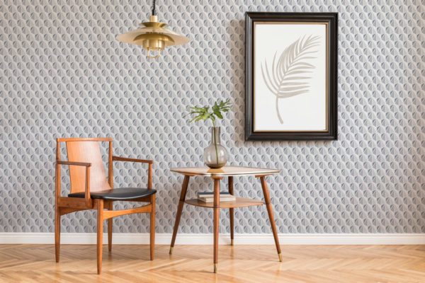 Gray modern geometric wallpaper for walls
