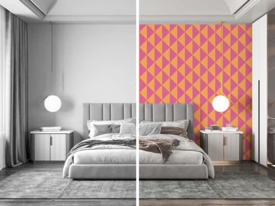 vivid triangles non-pasted wallpaper