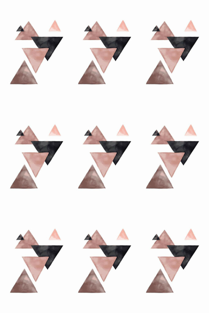 Pattern repeat of Triangles removable wallpaper design