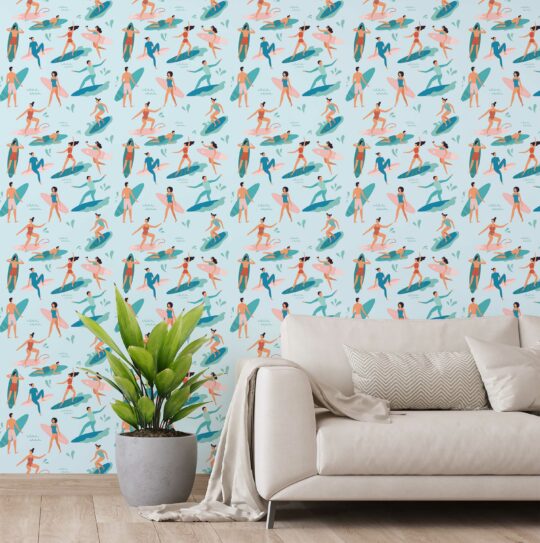 blue bathroom peel and stick removable wallpaper