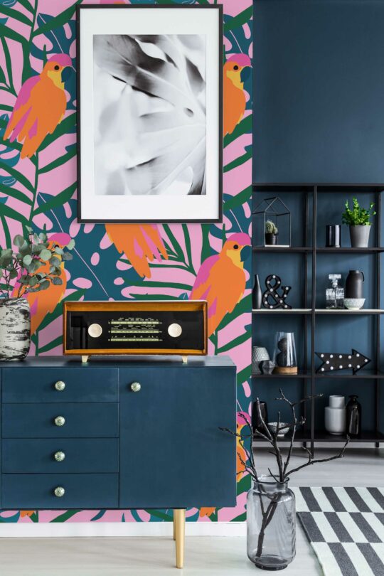 Lush Pink Paradise removable wallpaper by Fancy Walls