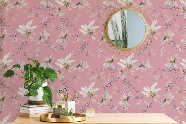 Botanical floral self adhesive wallpaper