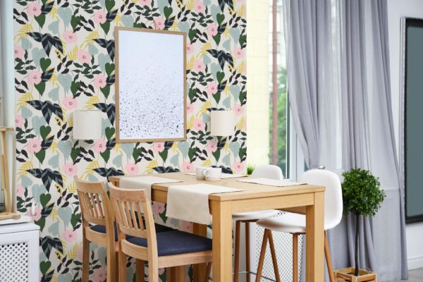 Multicolor floral and botanical wallpaper for walls