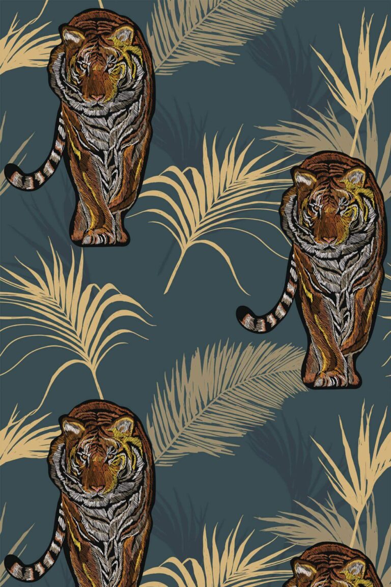 Tropical tiger Peel and Stick Wallpaper or Unpasted