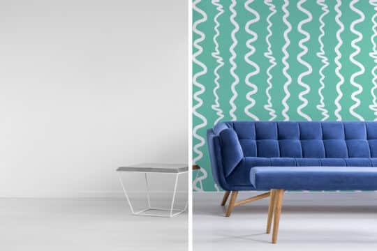striped turquoise traditional wallpaper