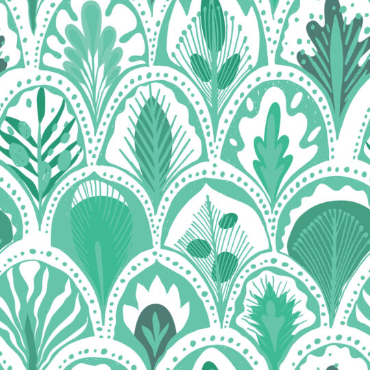 Fancy Walls' turquoise art deco non-pasted wallpaper