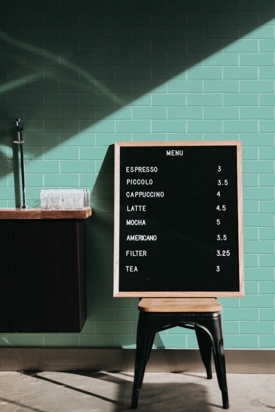 Turquoise Masonry peel and stick wallpaper by Fancy Walls
