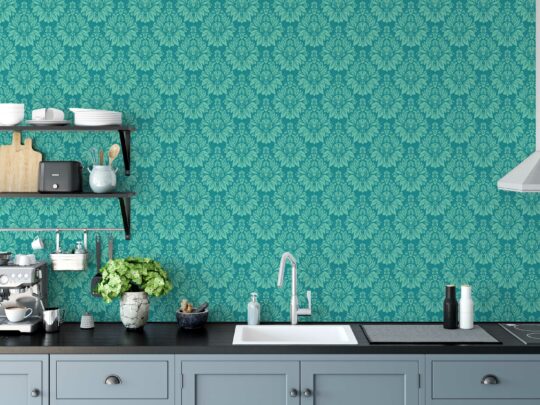 Unpasted Damask Twirl wallpaper by Fancy Walls
