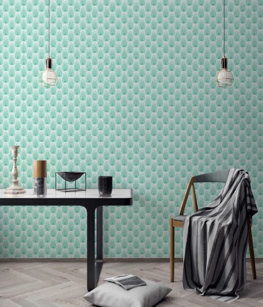 Fun feather pattern traditional wallpaper from Fancy Walls