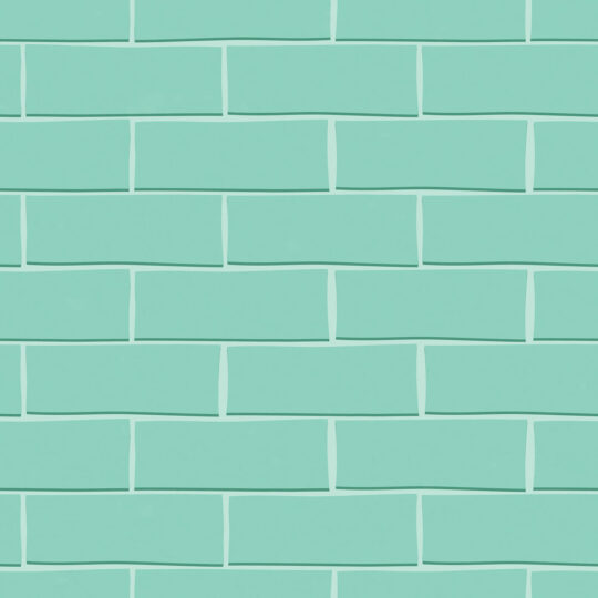 Unpasted Turquoise Masonry wallpaper by Fancy Walls