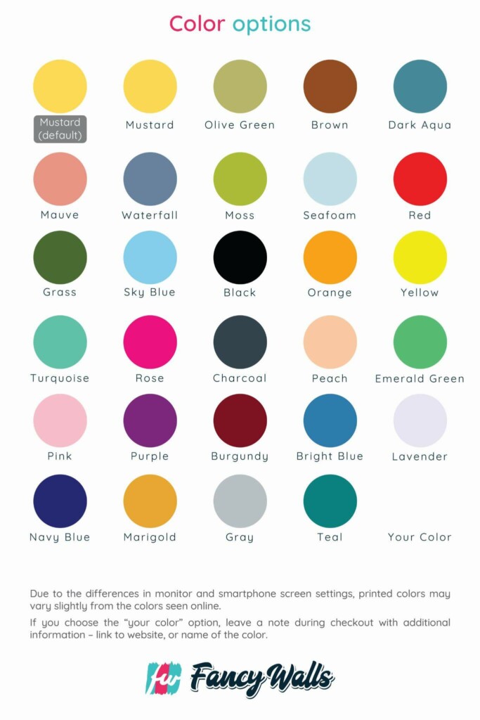 Custom color choices for U pattern wallpaper for walls