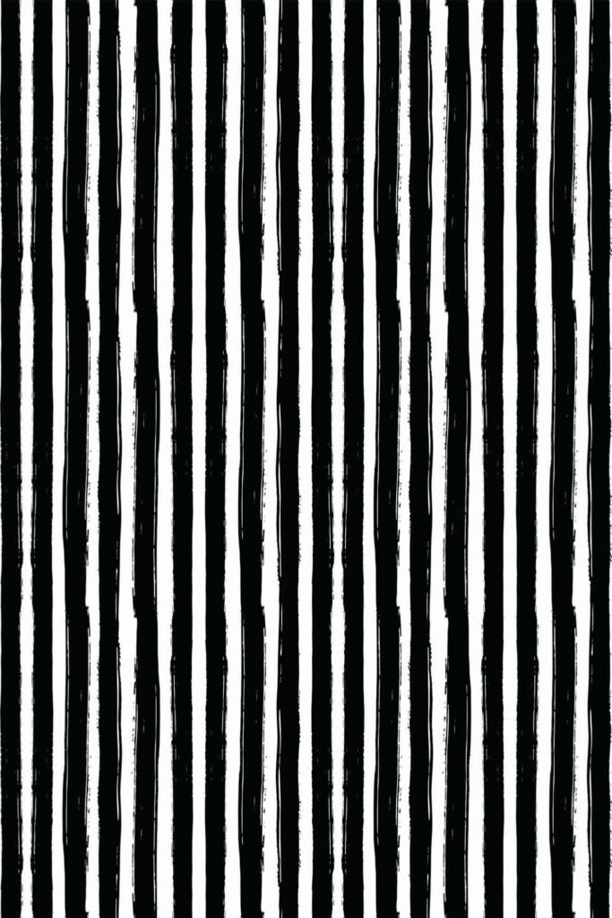 Pattern repeat of Vertical brush stroke striped removable wallpaper design