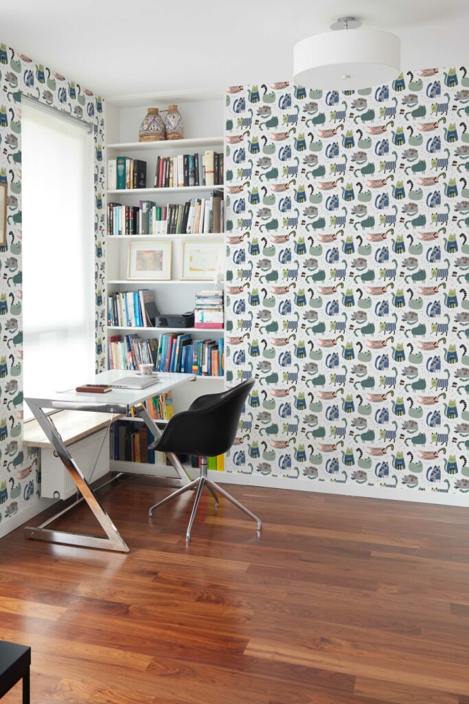 Removable Playful Cat Whimsy wallpaper from Fancy Walls