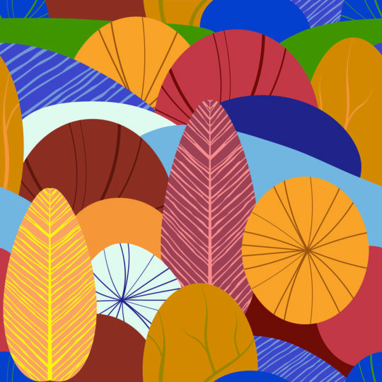Vibrant Forest Fall removable wallpaper by Fancy Walls