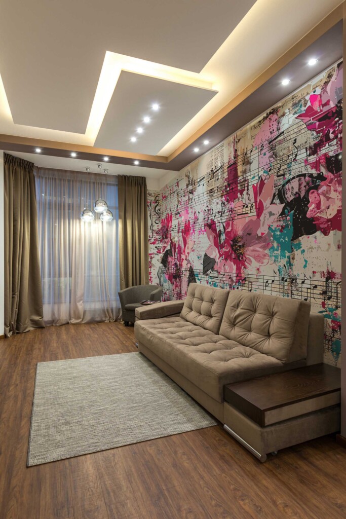 Abstract floral wall mural for walls removable wall mural by Fancy Walls