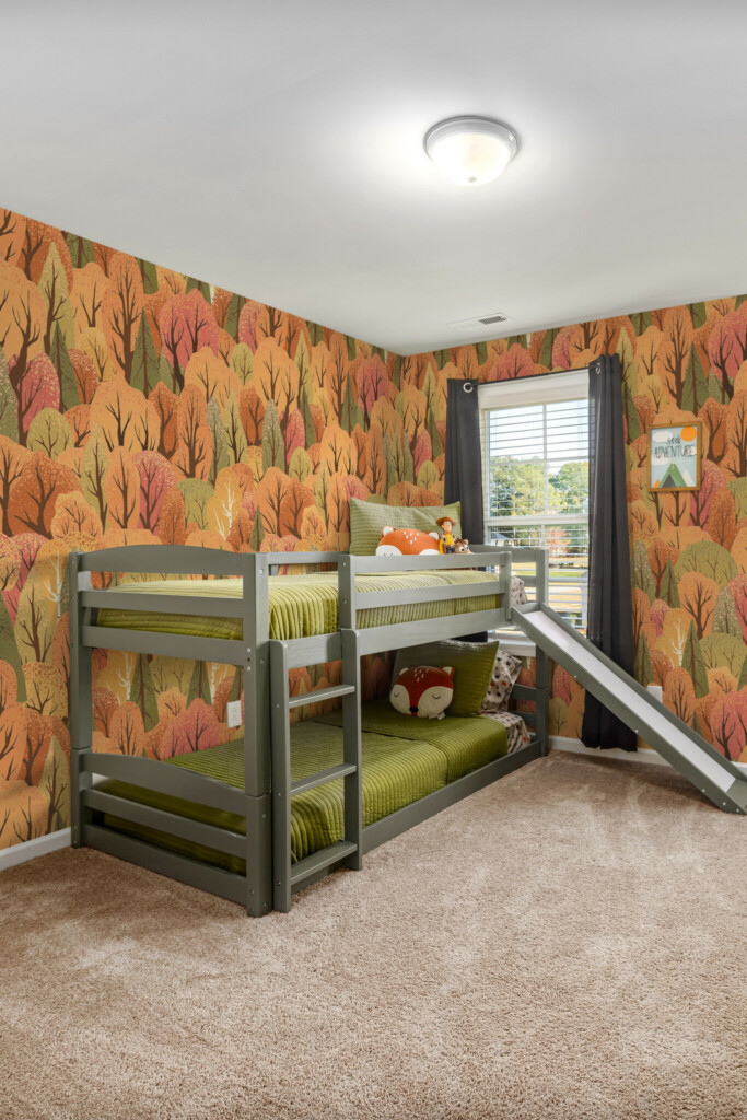 Fancy Walls peel and stick wall murals with autumn forest theme