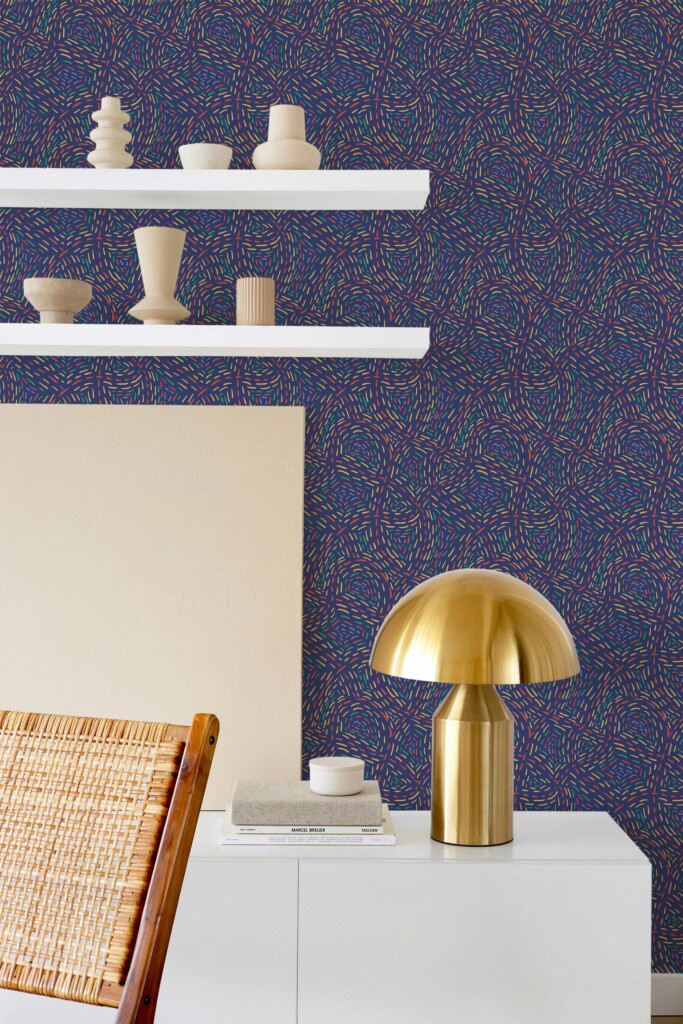 Colorful Linear Harmony Self-Adhesive Wallpaper by Fancy Walls