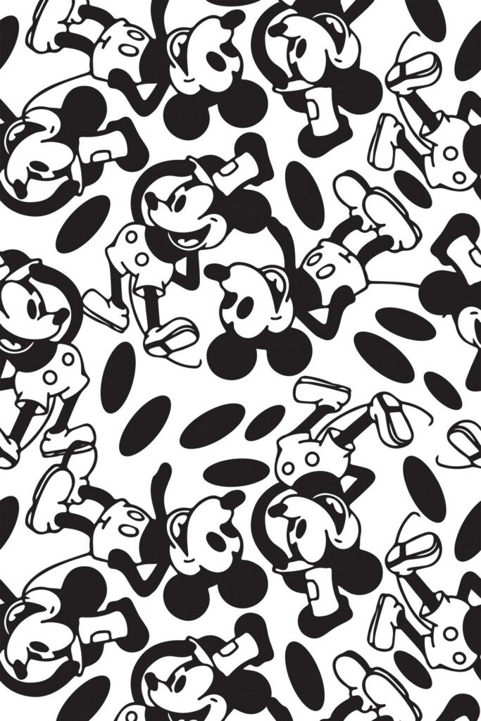 Fancy Walls Peel and Stick Wallpaper in MouseSketch Design