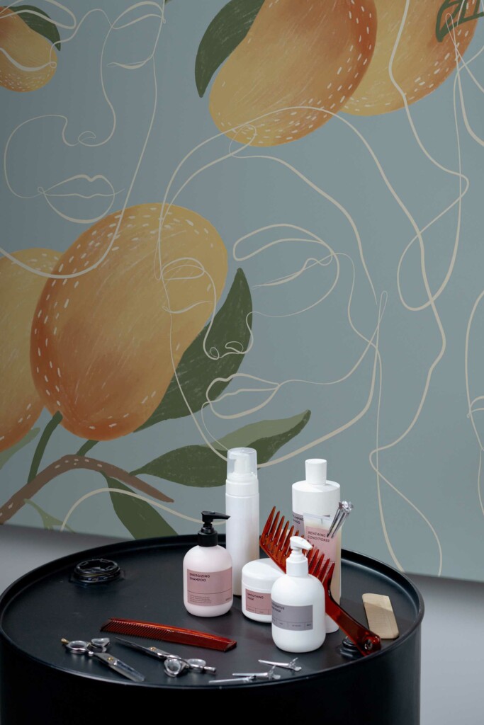 Removable wall mural Vintage Peach Serenity by Fancy Walls