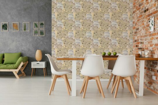 poster beige traditional wallpaper