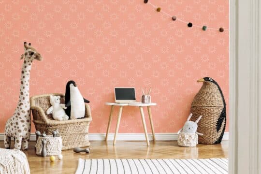 vintage sun non-pasted wallpaper