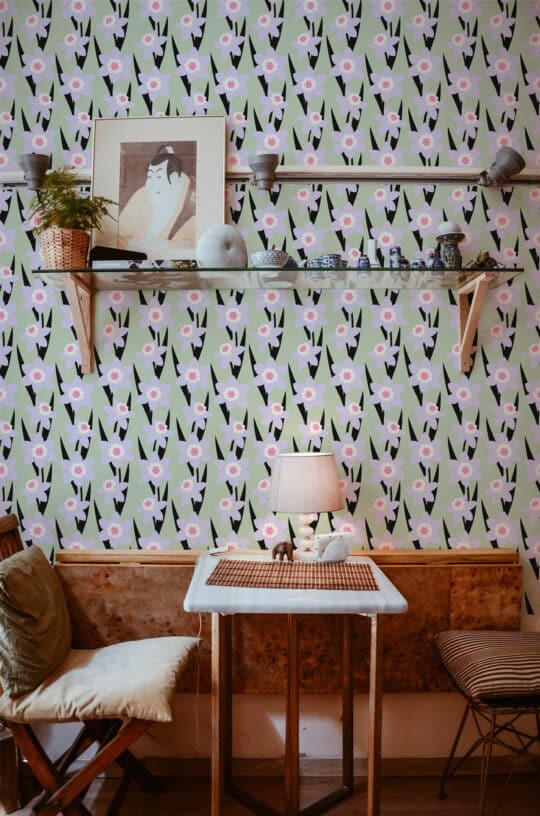 Narcissus stick on wallpaper