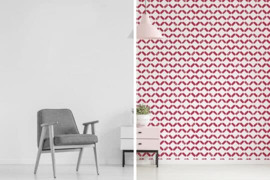 brushstroke viva magenta traditional wallpaper