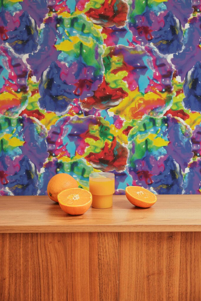 Colorful Splatter Joy Self-Adhesive Wallpaper by Fancy Walls