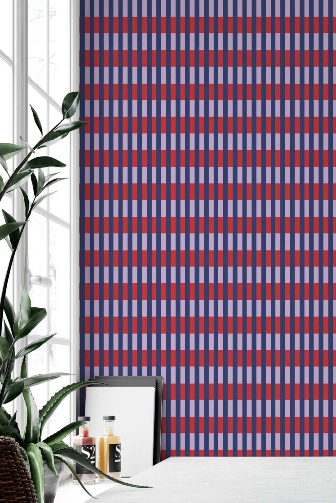 Vivid Stripe Contrast Self-Adhesive Wallpaper by Fancy Walls