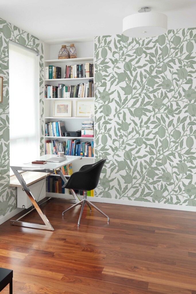 Fancy Walls peel and stick wall murals featuring Sage Floral design