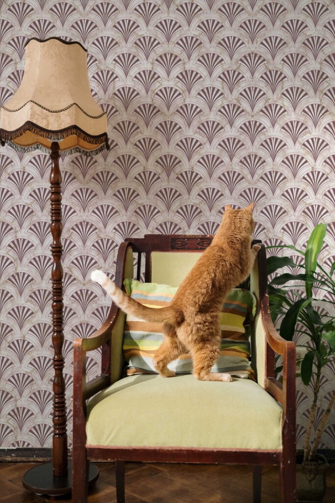 Self-adhesive wallpaper with rust veins and marble design by Fancy Walls