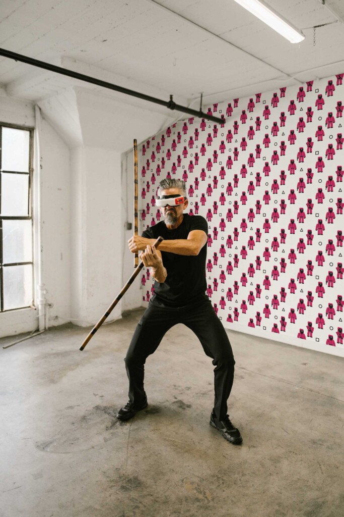 Fancy Walls traditional wallpaper with white novelty style