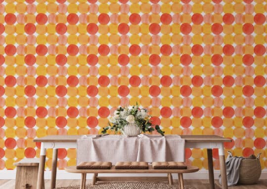 yellow and orange stick and peel wallpaper