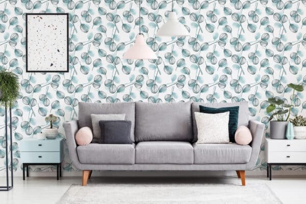 teal stick and peel wallpaper